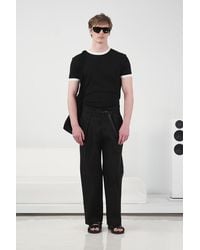 Giesto - Basic Crew Neck T-Shirt With Contrast Binding - Lyst