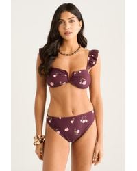 Gini London - Floral Printed Bikini Bottom - Lyst