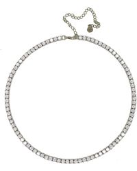 Fashionbox - Collier Rhodiniert Mit Zirkonia Weiss - Lyst