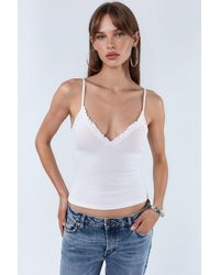 Busem - V-Neck Ribbed Fitted Tank Top - Lyst
