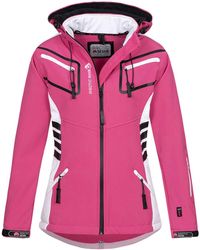 Arctic Seven - Damen Softshell Jacken Rosa-Weiss - Lyst