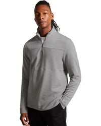 Ted Baker - Herren Langarm-Pullover Mit Halbem Reißverschluss - Lyst