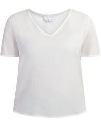 Usha - Blouse Shirt Dames Wolwit - Lyst