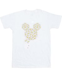 Disney - Ladies Mickey Mouse Chamomile Head Cotton Boyfriend T-Shirt - Lyst