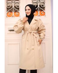 Herita - Gefalteter Schulter Trenchcoat - Lyst