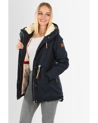Navahoo - Ireliaa Dames Parka – Windafstotende Winterjas Met Teddyvoering En Capuchon - Lyst