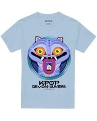 K-Pop Demon Hunters - Adult Save The Date Derpy Tiger Cartoon T-Shirt (Sky) - Lyst
