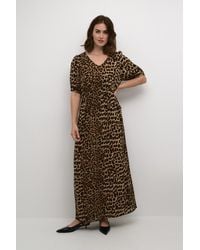 Kaffe - Kleid Regular Fit Classic Leopard - Lyst