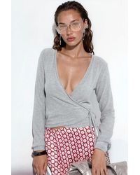 Busem - Belted Ribbed Knit Cardigan - Lyst
