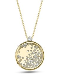 dKeniz - Anhänger Mit Kette 925/- Sterling Silber Vergoldet Bewegliche Zirkonia-Steine - Lyst