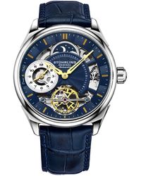 Stuhrling - Automatisches Skelett Presidia Marineblau 42 Mm - Lyst