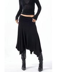 Busem - High Waist Maxi Skirt With Drape Detail - Lyst