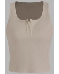 Hiccup - Basic Button Detailed Crop Top - Lyst