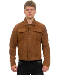 Infinity Leather - Goat Suede Jeans Jacket-Adelaide - Lyst