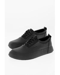 Ambush - Effen Leren En Rubberen Lage Sneakers In Zwart - Lyst