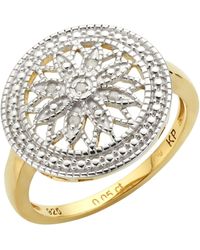 Diamonds by Ellen K. - Ring Silber 925 Vergoldet Mit 5X Diamant Zus. 0,05Ct - Lyst