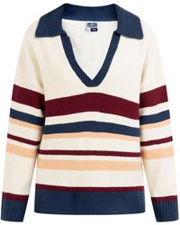 Dreimaster - Strickpullover Damen Wollweiss Mehrfarbig - Lyst