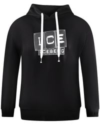 Ice Iceberg - Bold Blocked Logo Hoodie Cotton - Lyst