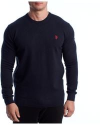 U.S. POLO ASSN. - Knitted Crew Neck Sweater Us40173035 - Lyst