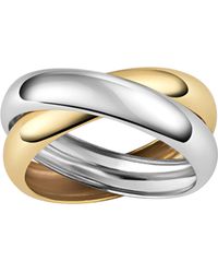 Fascination by Ellen K. - Ring 375/- Gelbgold Bicolor 2-Reihig - Lyst