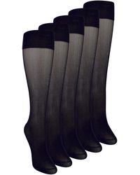 Sock Snob - 5 Pack Ladies Knee High Pop Socks 15 Denier Lightweight Sheer - Lyst