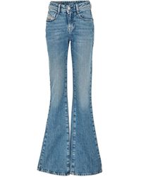 DIESEL - Ebbey Denim Bootcut-Jeans Voor (Blauwe Denim) - Lyst