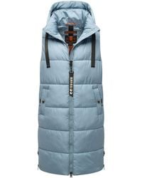 Navahoo - Damen Steppweste Schnuffelchen – Lang & Stylisch Mit Kapuze - Lyst