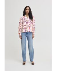 Ichi - Langarm-Bluse Ixharper Langarm-Bluse Regular Fit - Lyst