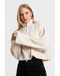 Hiccup - Zippered Relaxed Fit Knit Cardigan - Lyst