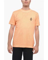 Marcelo Burlon - Sunset Cross T-shirt Met Logopatch In Oranje - Lyst