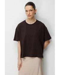 MixRay - Oversized Crew Neck Plain T-Shirt With Slit - Lyst