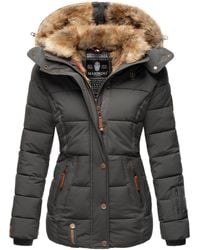 Marikoo - Winterjas Nekoo Met Imitatiebont Capuchon & Teddyvoering - Lyst