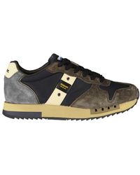 Blauer - Blaue Leder Herren Sneaker - Lyst