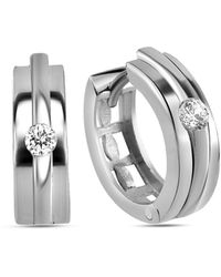 dKeniz - Creolen 925/- Sterling Hochglanz Design Ohrring - Lyst