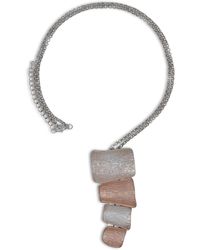Steuer - Modeschmuck Anhänger Mit Kette Moderner Metallanhänger An Longkette - Lyst