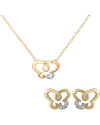 Orphelia - 'Joya' 925 Sterling Set: Chain-Pendant + Earrings - Lyst