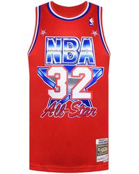 Mitchell & Ness - Nba Magic Johnson #32 All Star West Retro Jersey - Lyst