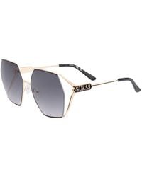 Guess - Goldene Metall-Sonnenbrille - Lyst