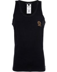 Versace - T-Shirt Long Sleeves Round Neck Jersey Topeka Bi-S - Lyst