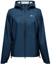 Nike - Trail-Jas Met Capuchon Voor (Marine/Taupe) - Lyst