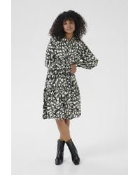 Kaffe - Jurk Kajamie Jurk Loose Fit Black White - Lyst