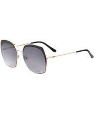 Guess - Gold Metal Sunglasses - Lyst