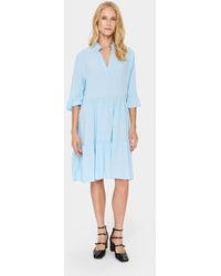 Saint Tropez - Jurk Casual Fit Blue - Lyst
