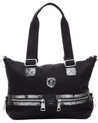 Dreimaster - Handtasche Frauen Schwarz Silber - Lyst