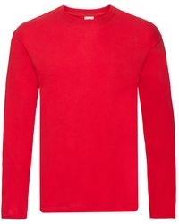 Fruit Of The Loom - R Long-Sleeved T-Shirt Cotton - Lyst