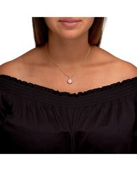 Zeeme - Gemstones Halskette 925 Sterling Silber Rosé-Vergoldet Mit Echtem Rosenquarz 12Mm - Lyst