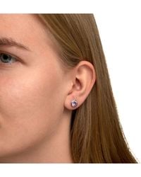 Zeeme - Gemstones Ohrringe 925 Rhodiniert Mit Echtem Amethyst 7,5Mm - Lyst