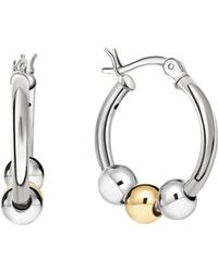 Zeeme - Silber Creolen 925/- Sterling Silber Rhodiniert/Rosé - Lyst