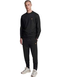 Lyle & Scott - Slanke Joggingbroek Met Logo Voor (Jet) - Lyst
