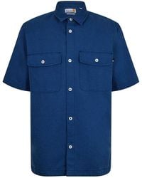 Timberland - Overhemd Katoen Linnen (Donkere Denim) - Lyst